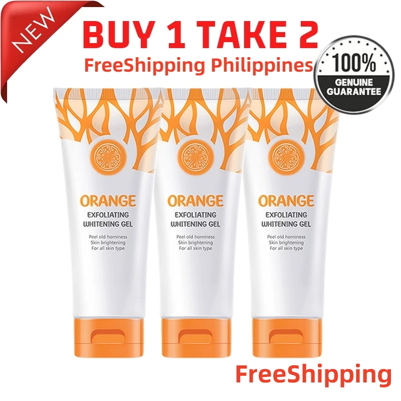 FreeShipping Philippines BUY 1 TAKE 2 GMEELAN Orange Exfoliating Whitening Gel Face Whitening Cream Face Body Scrub