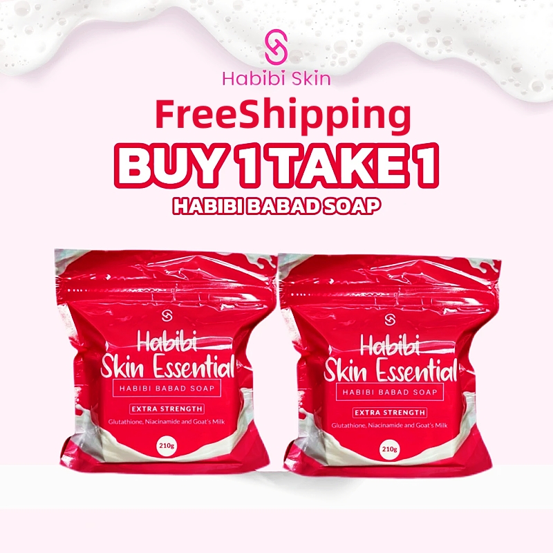 BUY 1 TAKE 1 Habibi Babad Soap with Niacinamide & Goat Milk for Radiant Skin, 3 Bars in 1 Pack FreeShipping