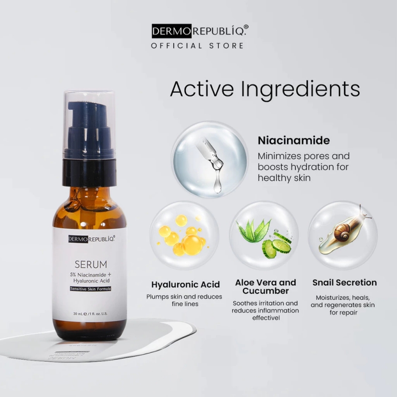 BUY 1 TAKE 2 Dermorepubliq 5% Niacinamide + Hyaluronic Acid Sensitive Skin Formula Serum - 30 mL BUY 1 TAKE 2 Dermorepubliq 5% Niacinamide + Hyaluronic Acid Sensitive Skin Formula Serum - 30 mL