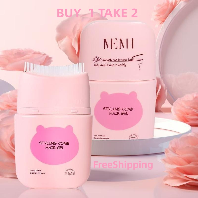 BUY 1 TAKE 2 SHAPING HAIR GEL WITH STYLING COMB- Easy to Use, Light-weight, Neatly Style Hair, Enhance and Define Hair Perfectly