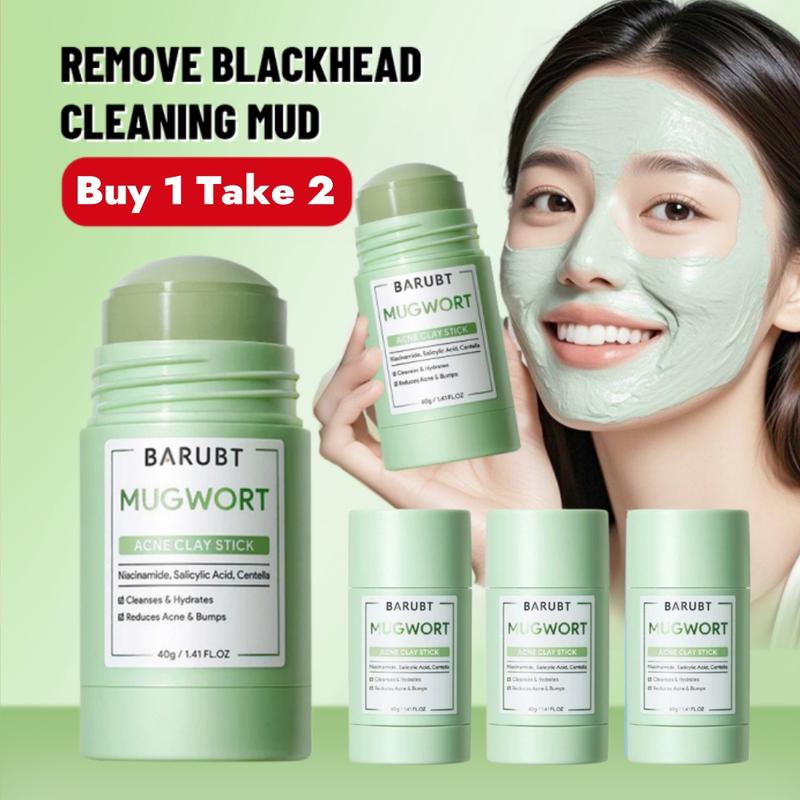 FreeShipping [Buy 1 Take 2]BARUBT Mugwort Mud Mask Stick Mugwort clay Mask Stick  Deep Gentle Cleansing  Facial Care Mask Skin Care Mask Facial Moisturizing Gentle Hydrating  Cleansing Cleansing Mask 