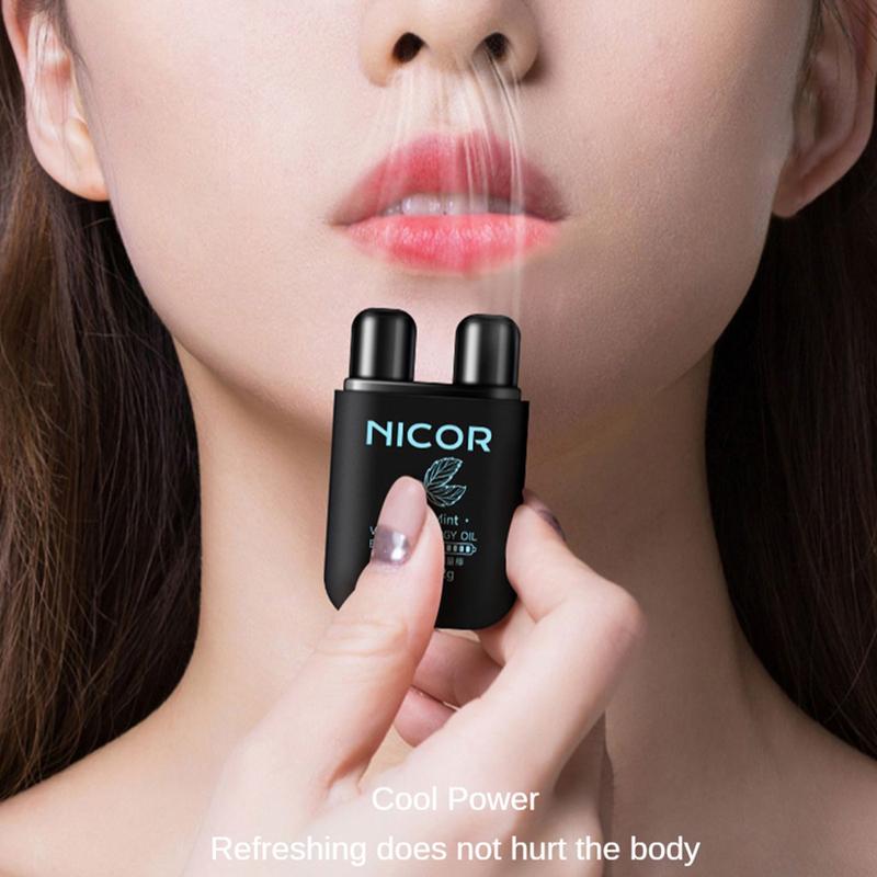 FreeShipping [Buy 4 Get 1 Free 5Pcs] Set Genuine Nicor Double-hole Refreshing Box Essential Oil Nasal Inhaler For Congestion Relief Relaxation