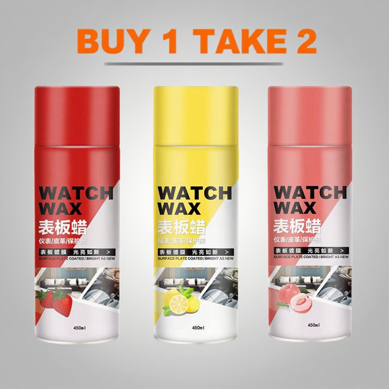 FreeShiping BUY 1 TAKE 2 450mL Car Interior Cleaning Spray Plastic and Leather Refinishing Agent Fragrance Car WATCH WAX FreeShiping BUY 1 TAKE 2 450mL Car Interior Cleaning Spray Plastic and Leather Refinishing Agent Fragrance Car WATCH WAX